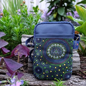 Válltáska, Crossbody, Ausztrál aboriginal mintás textilből készült, divatos parti táska, fesztivál táska. - táska & tok - kézitáska & válltáska - vállon átvethető táska - Meska.hu