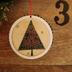 Karácsonyi textil és fa dekoráció  - karácsony - karácsonyi lakásdekoráció - karácsonyfadíszek - Meska.hu