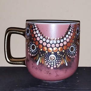 Kézzel festett mandala bögre � spirituális hangulatú, egyedi darab, Otthon & Életmód, Konyhafelszerelés, tálalás, Tálalás, Bögre & Csésze, Festett tárgyak, MESKA