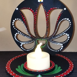 Árnyékmécses a magyar zászló színeivel - Meska.hu