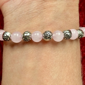 Rózsakvarc ásványkarkötő - ékszer - karkötő - ásványkarkötő - Meska.hu