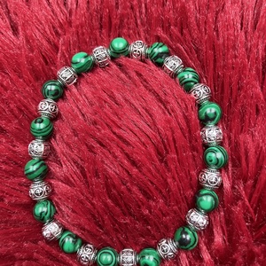 Malachit ásványkarkötő - ékszer - karkötő - ásványkarkötő - Meska.hu