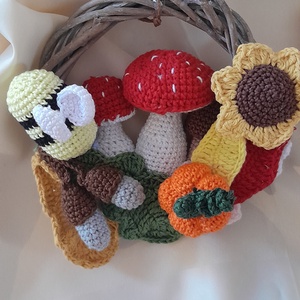 Őszi ajtódísz - kellékek & szerszámok - dekorációs kellékek - őszi dekor - falevél - Meska.hu