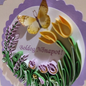 Képeslap Nőnapra - otthon & életmód - papír, írószer - ajándékozás kellékei - képeslap, üdvözlőlap - Meska.hu