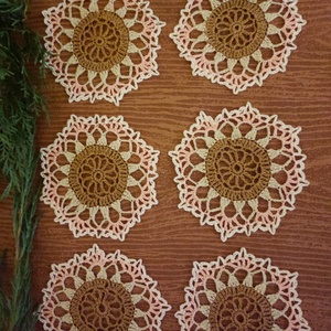 Horgolt poháralátét - Meska.hu