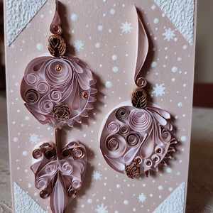 Karácsonyi képeslap, Karácsony, Karácsonyi ajándékozás, Karácsonyi képeslap, üdvözlőlap, ajándékkísérő, Papírművészet, MESKA