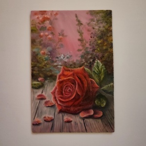 Olajfestmény: Rózsa - Meska.hu