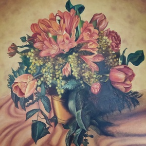 Olajfestmény: virágok - Meska.hu