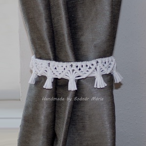 Makramé függöny elkötő (bojtos) - otthon & életmód - lakástextil - függöny és kiegészítő - Meska.hu