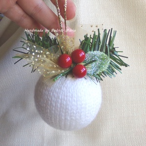 Karácsonyi gömb dísz - karácsony - karácsonyi lakásdekoráció - karácsonyfadíszek - Meska.hu