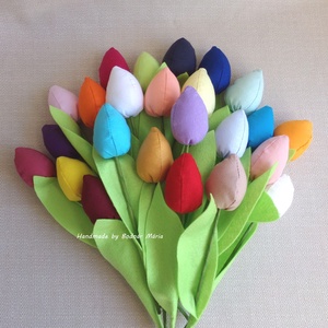 Textil tulipán, bimbós ( 24 db) - otthon & életmód - dekoráció - Meska.hu
