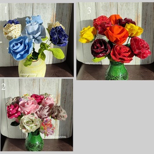Textil rózsa 3 db/cs (többféle szín) - otthon & életmód - dekoráció - virágdísz és tartó - csokor & virágdísz - Meska.hu