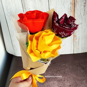 Textil rózsa 3 db/cs (többféle szín) - otthon & életmód - dekoráció - virágdísz és tartó - csokor & virágdísz - Meska.hu