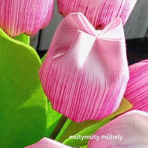 Textil tulipán, kézzel festett, többféle, Otthon & Lakás, Dekoráció, Virágdísz és tartó, Csokor & Virágdísz, Varrás, Festett tárgyak, MESKA