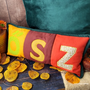 Feliratos párna, Otthon & Életmód, Babaszoba, gyerekszoba, Gyerek díszpárna, Patchwork, foltvarrás, MESKA