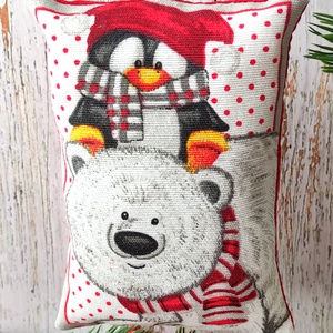 Pingvin és jegesmedve, karácsonyi dekoráció, ajándék, kísérőajándék, téli ajándék, dekoráció - Többféle - karácsony - karácsonyi lakásdekoráció - karácsonyi lakásdíszek - Meska.hu