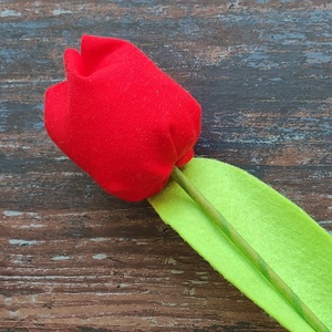 Textil tulipán (több szín), Otthon & Életmód, Dekoráció, Virágdísz és tartó, Csokor & Virágdísz, Varrás, MESKA