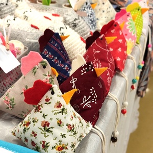 Textil tyúkok 2 db/cs - otthon & életmód - dekoráció - dísztárgy - Meska.hu