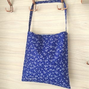 Textil bevásárló táska szatyor, kékfestő jellegű - táska & tok - bevásárlás & shopper táska - shopper, textiltáska, szatyor - Meska.hu