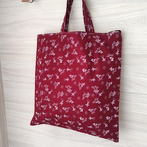 Textil bevásárló táska szatyor, bordó - táska & tok - bevásárlás & shopper táska - shopper, textiltáska, szatyor - Meska.hu