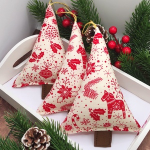 Textil fenyőfa, karácsonyfa - karácsony - karácsonyi lakásdekoráció - karácsonyi lakásdíszek - Meska.hu