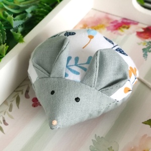 Kisegér, textil figura, fehér-kék, Otthon & Életmód, Dekoráció, Dísztárgy, Varrás, MESKA