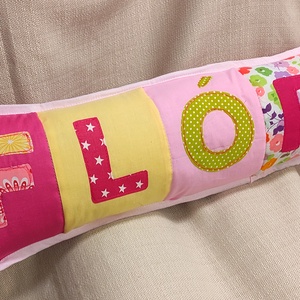 Neves párna, feliratos párna, pink-rózsaszín, több méret - otthon & életmód - babaszoba, gyerekszoba - gyerek díszpárna - Meska.hu