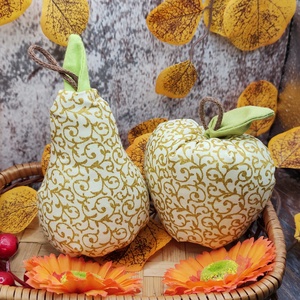 Textil alma és körte dekoráció, arany ősz - otthon & életmód - dekoráció - dísztárgy - Meska.hu Textil alma és körte dekoráció, arany ősz - otthon & életmód - dekoráció - dísztárgy - Meska.hu
