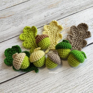 Horgolt makk, horgolt makkok vegyes színekben - otthon & életmód - dekoráció - dísztárgy - Meska.hu