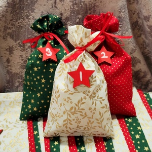 Adventi naptár -több méret, Karácsony, Adventi díszek, Adventi naptár, Festett tárgyak, Varrás, MESKA