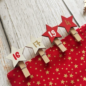 Adventi kalendárium, adventi naptár, karácsonyi színek, többféle - karácsony - adventi díszek - adventi naptár - Meska.hu