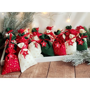 Adventi naptár -több méret, Karácsony, Adventi díszek, Adventi naptár, Festett tárgyak, Varrás, MESKA