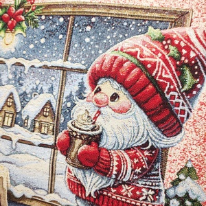 Karácsonyi párnahuzat manó mintával - karácsony - karácsonyi lakásdekoráció - karácsonyi lakásdíszek - Meska.hu