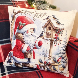 Karácsonyi párnahuzat mikulás mintával, Karácsony, Karácsonyi lakásdekoráció, Karácsonyi lakásdíszek, Varrás, MESKA
