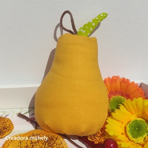 Textil körte dekoráció, őszi lakásdekoráció több színben - Meska.hu