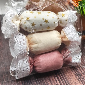 Textil szaloncukor ajándékcsomag, pasztell - Meska.hu