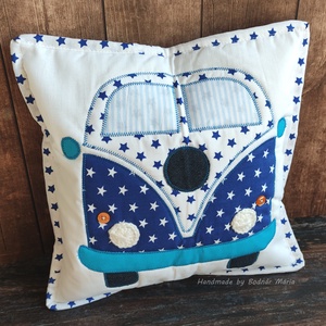VW buszos párnahuzat több színben, Otthon & Életmód, Babaszoba, gyerekszoba, Gyerek díszpárna, Varrás, Patchwork, foltvarrás, MESKA