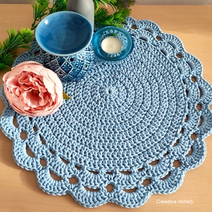 Horgolt asztalközép, kis terítő többféle színeben - otthon & életmód - lakástextil - abrosz, terítő - asztalközép terítő - Meska.hu