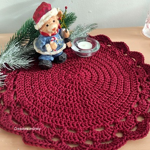 Horgolt asztalközép, kis terítő többféle színeben - otthon & életmód - lakástextil - abrosz, terítő - asztalközép terítő - Meska.hu