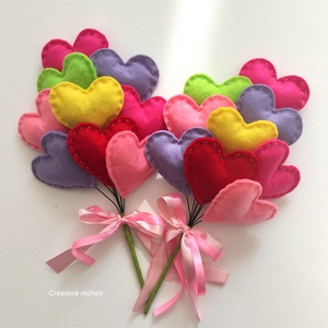 Szívecske csokor egyedi rendelésre - Meska.hu