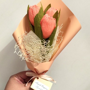 Tulipán csokor anyák napjára, egy szálas választható színben kísérőkártyával - Meska.hu