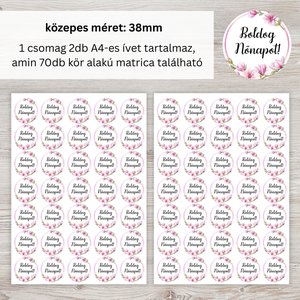 Boldog Nőnapot feliratú matrica/ Cseresznyevirág - otthon & életmód - papír, írószer - matrica, matrica csomag - Meska.hu