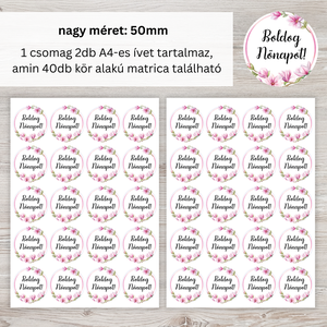 Boldog Nőnapot feliratú matrica/ Cseresznyevirág - otthon & életmód - papír, írószer - matrica, matrica csomag - Meska.hu
