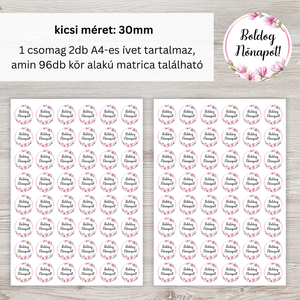 Boldog Nőnapot feliratú matrica/ Cseresznyevirág - otthon & életmód - papír, írószer - matrica, matrica csomag - Meska.hu