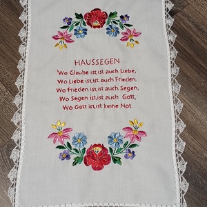 Német nyelvű házi áldás, Otthon & Életmód, Vallás, Házi áldás, Hímzés, MESKA