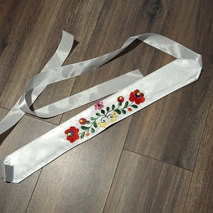 Szatén öv, Esküvő, Kiegészítők, Öv & Pánt, Hímzés, Varrás, MESKA