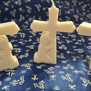 Vallási gyertya  - baba - mama - keresztelő kellékek - keresztelő gyertya - Meska.hu