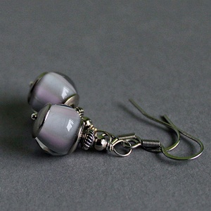 Florence - pasztell lámpagyöngy fülbevaló, MURÁNÓI üvegékszer - Meska.hu