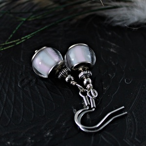 Florence - pasztell rózsaszín lámpagyöngy fülbevaló, romantikus MURÁNÓI üvegékszer - ékszer - fülbevaló - lógó fülbevaló - Meska.hu