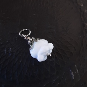 Foglalva - Gyöngyvirág lámpagyöngy medál Muránói üveg ékszer - Meska.hu